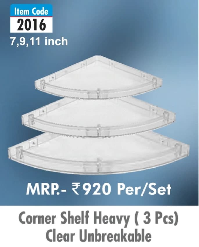 Transparent Modular Corner Shelf