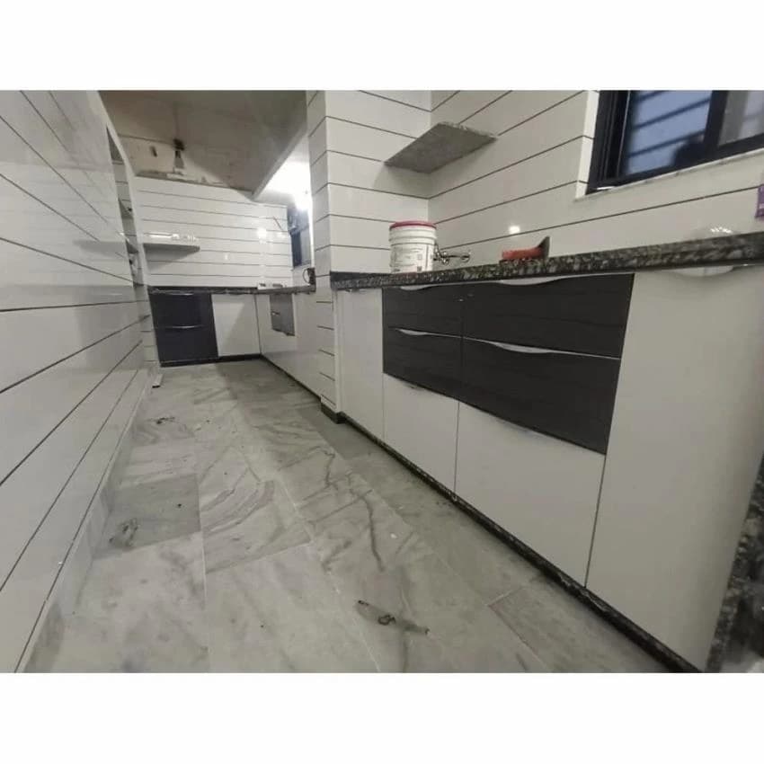 Modern L-Shape PVC Modular Kitchen