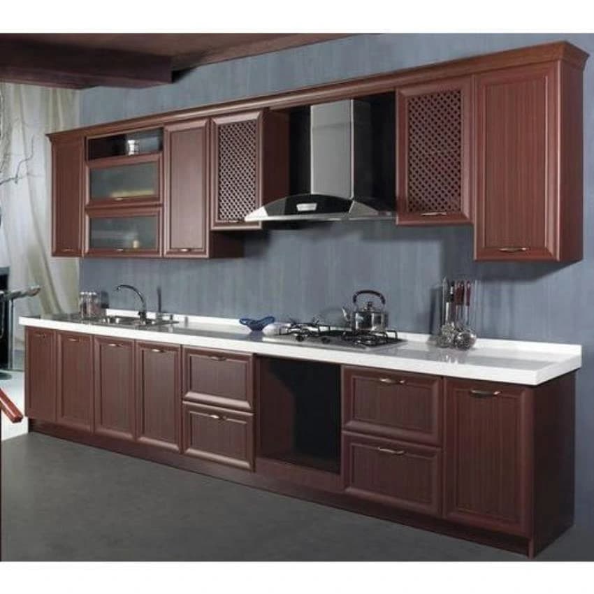 Brown PVC Kitchen Cabinet