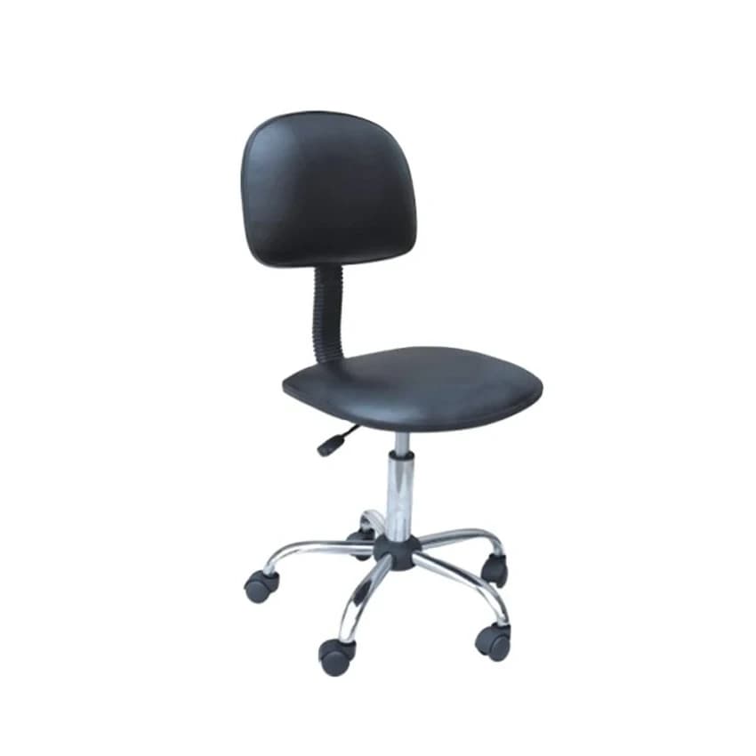 Stainless Steel Leather ESD Half Back Chair