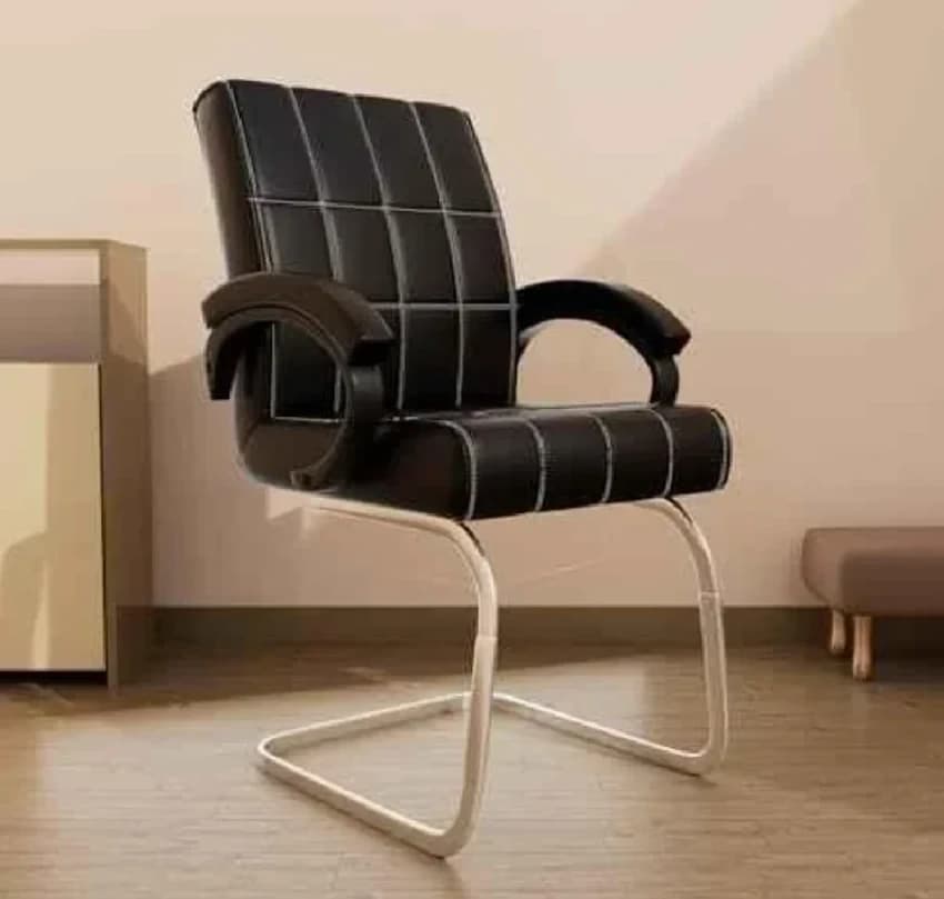 Mild Steel 1 Seater Mid Back Visitor Chair, With Armrest