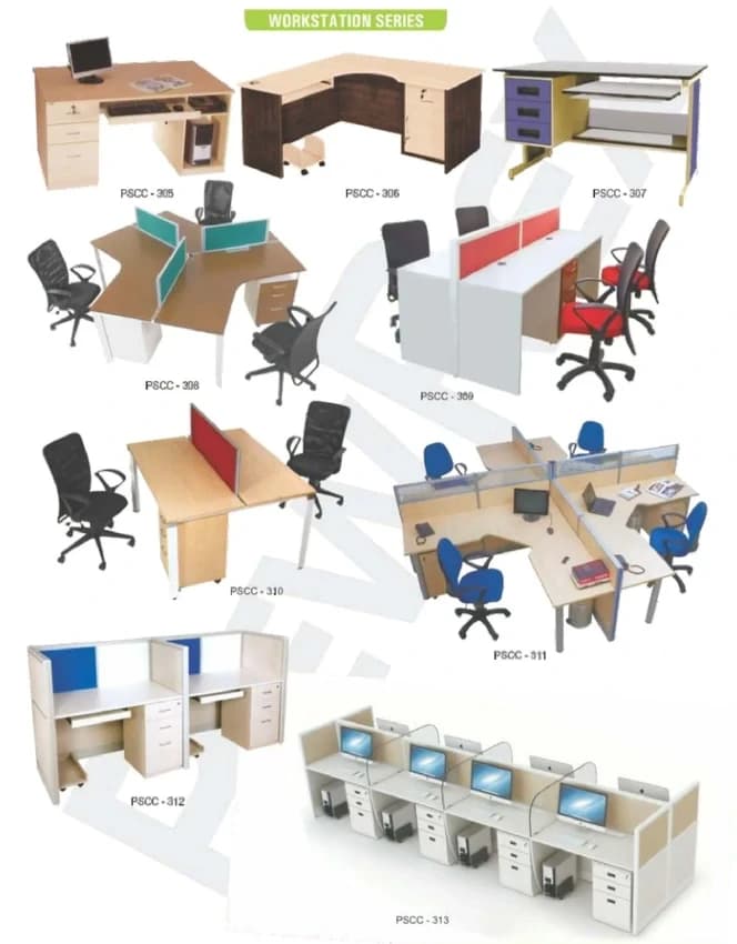 Engineered Wood OFFICE TABLE SERIES, With Storage