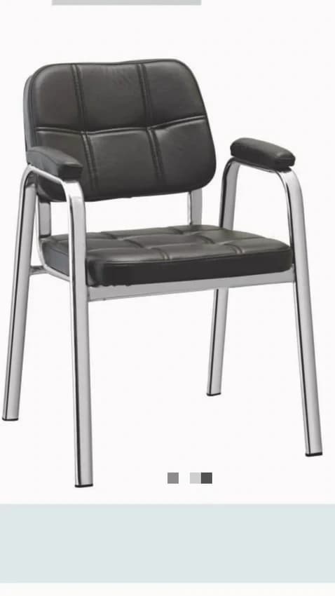1 Seater Stainless Steel Office Visitor Chair, With Armrest, Four Leg