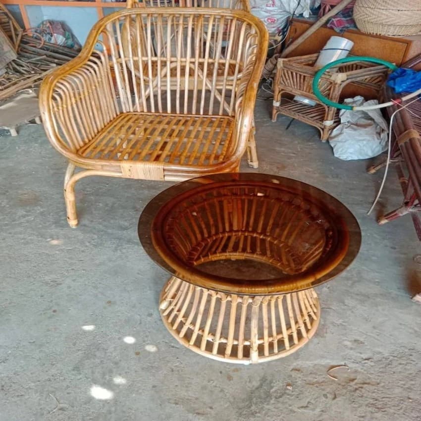 Wooden Designer Cane Chair, With Armrest