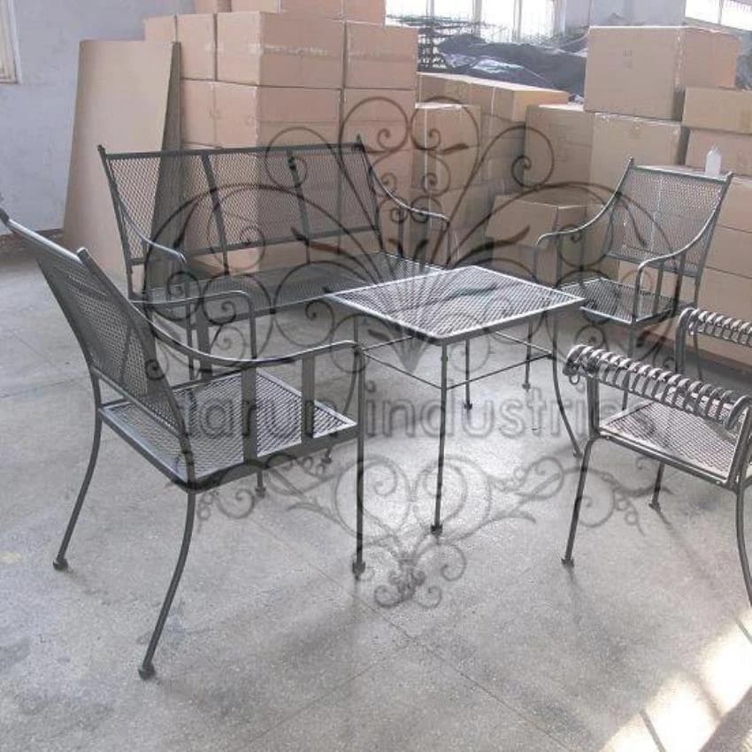 Wrought Iron Outdoor Sofa Set Tarun Industries for Hotel