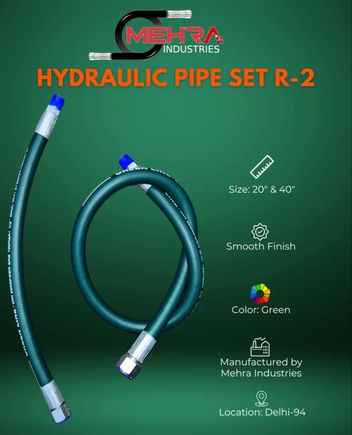 Rubber 12.5 mm Tractor Trolley Pipe Set R-2 Green, 1m