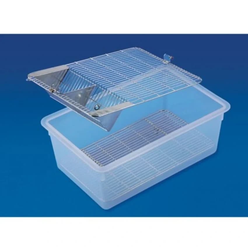 Polypropylene/stainless Steel Animal Cage Twin Grill for Clinic Purpose Use