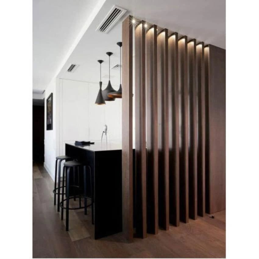 Brown Teak Wood Partition, 1 Panel