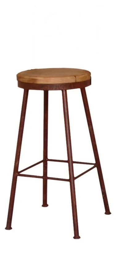 Chrome Brown Bar Chair