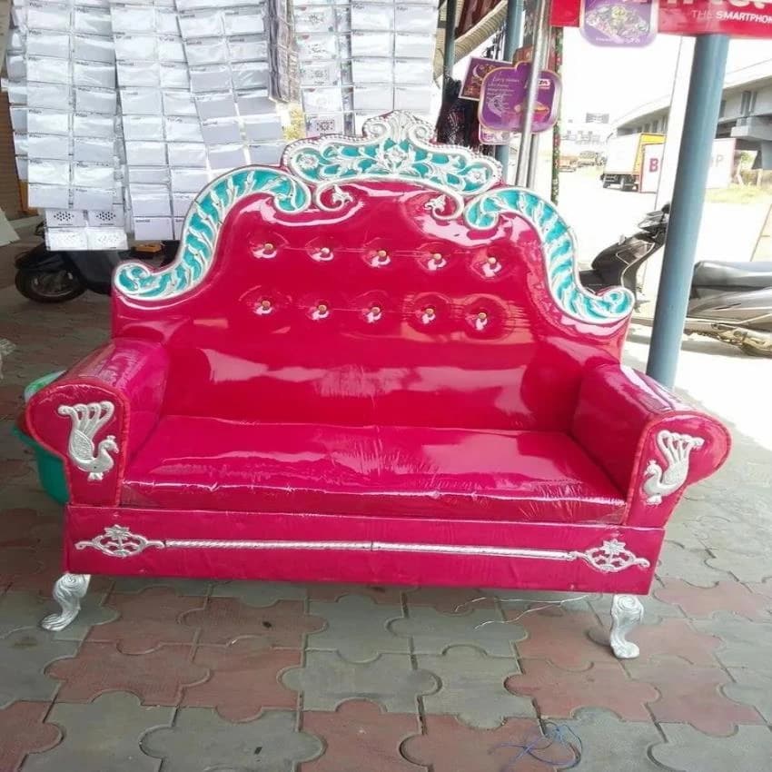 Red Wooden Wedding Chair