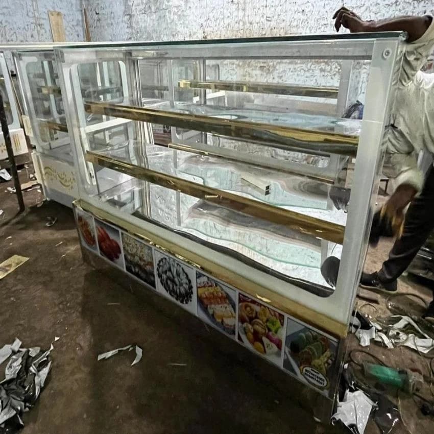 Square 1 Shelf Fast Food Counter