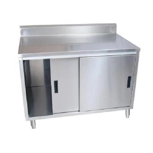 Ss Work Counter With Undershelf & Front Sliding Doors