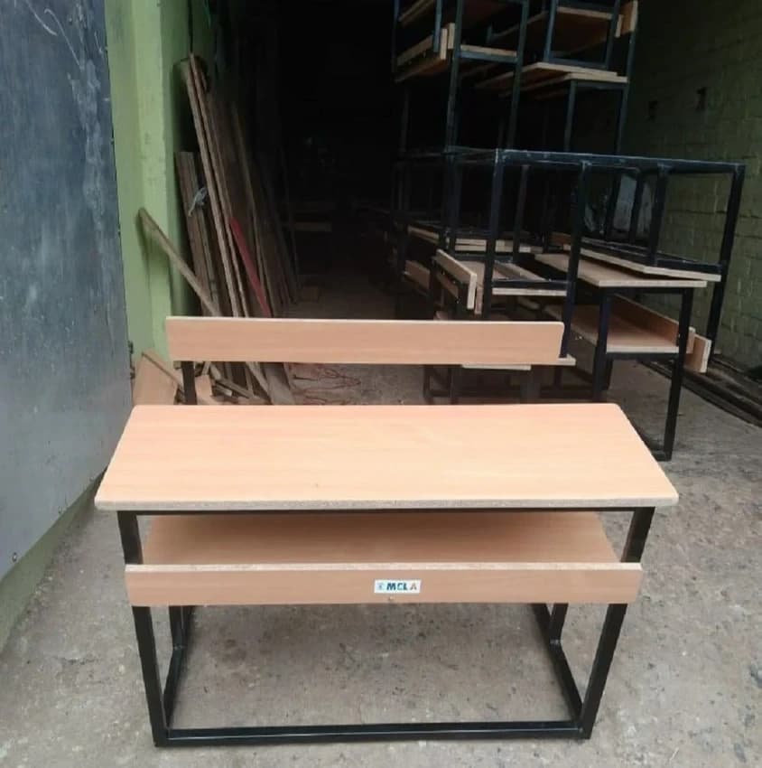 2 Seater Wooden School Benches