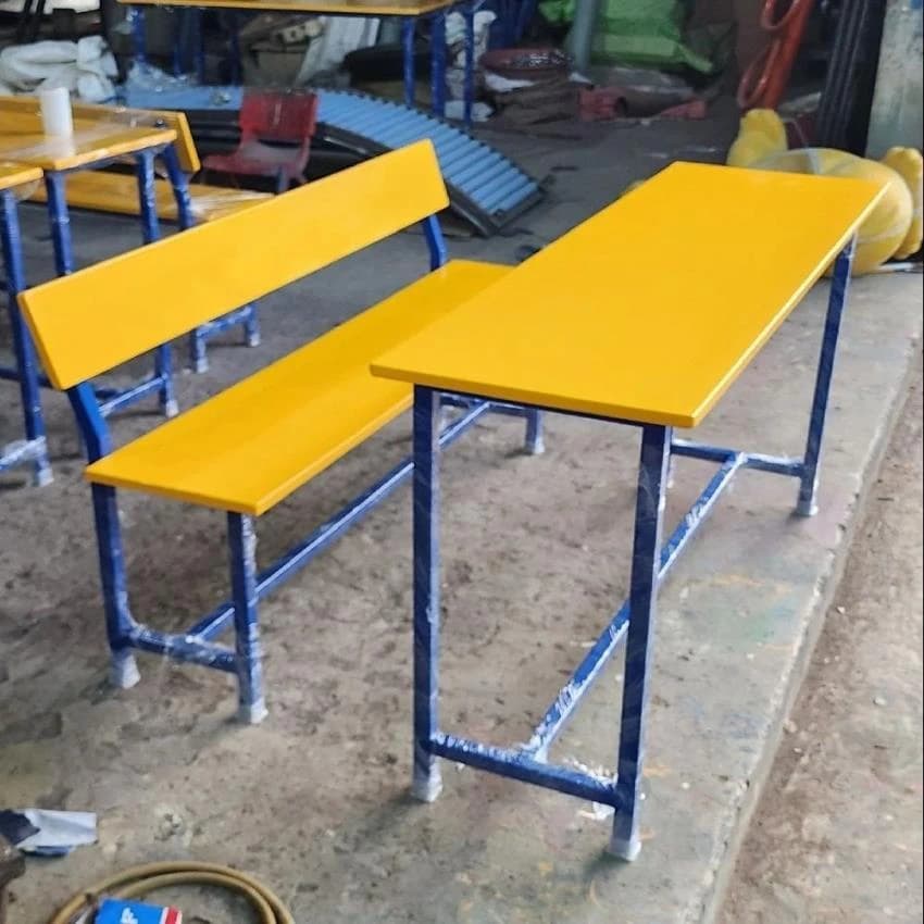 2 Seater Wooden School Benche With Desk