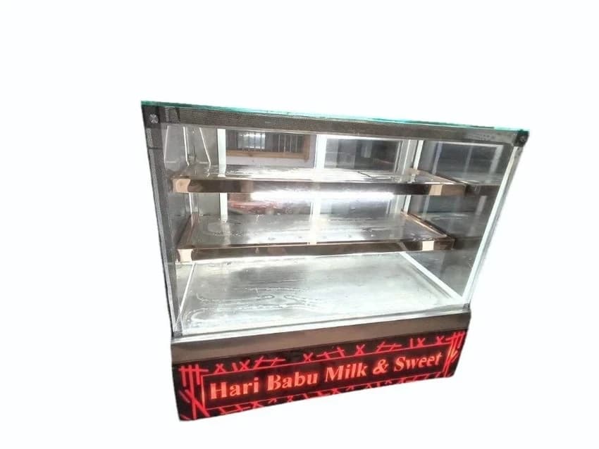 Stainless Steel Rectangular SS Milk Sweet Display Counter