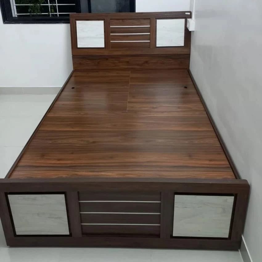 Kohinoor Furniture Sheesham Wooden Double Bed, With Storage