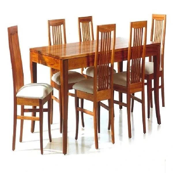 Rectangular Wooden 6 Seater Dining Table