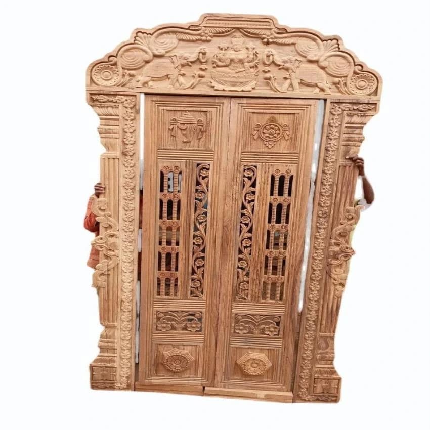 Interior Wooden Pooja Room Door, For Home