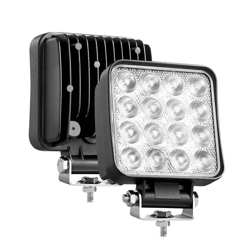 Fourlifters LED Head Light 10-80V DC, Square, 48 W