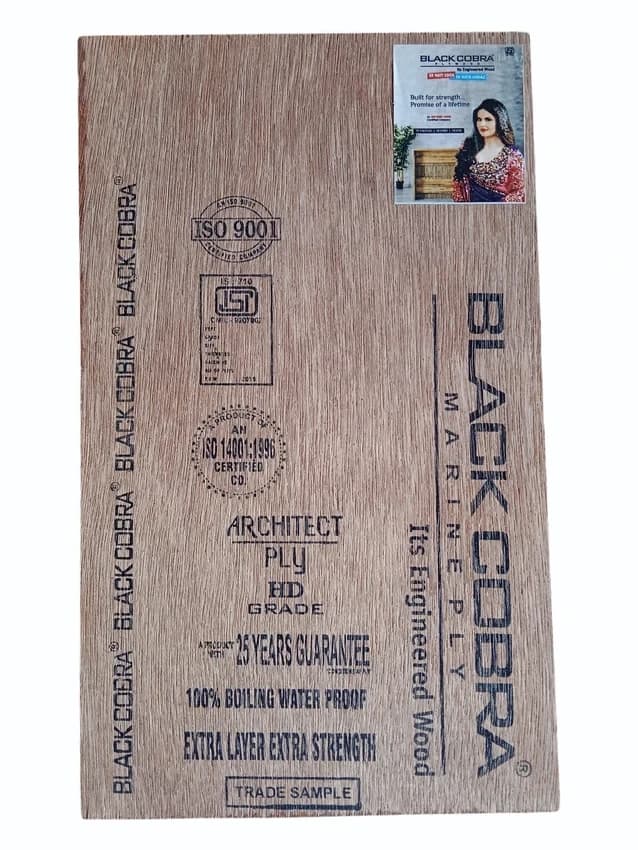 Black Cobra Waterproof Plywood (Poplar Core, 18mm, 8x4) - Grade A