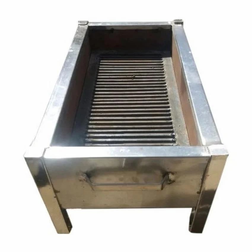 Silver Gas Stainless Steel BBQ Grill, For Hotel