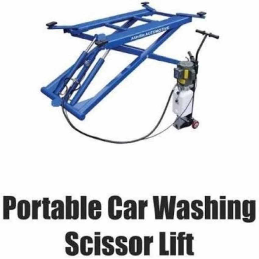 Portable Car Washing Scissor Lift, 4 Ton