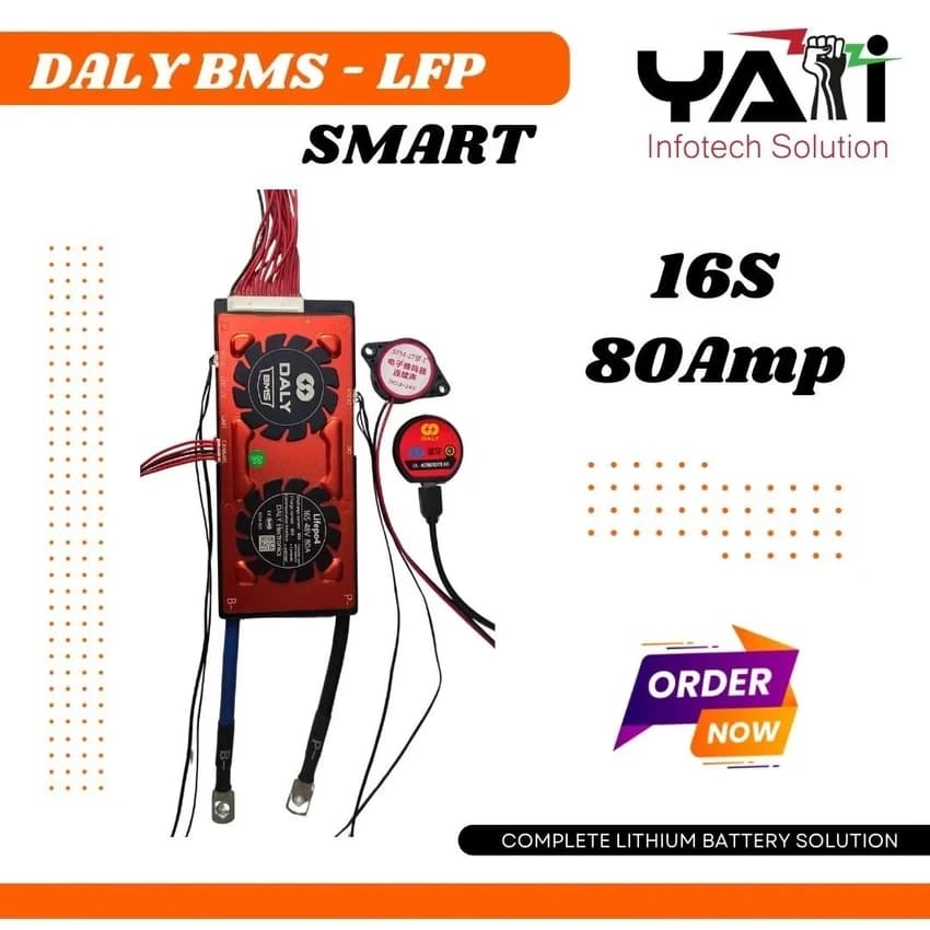 DALY LFP 16S-80AMP SMART BMS- Yati Infotech Solution