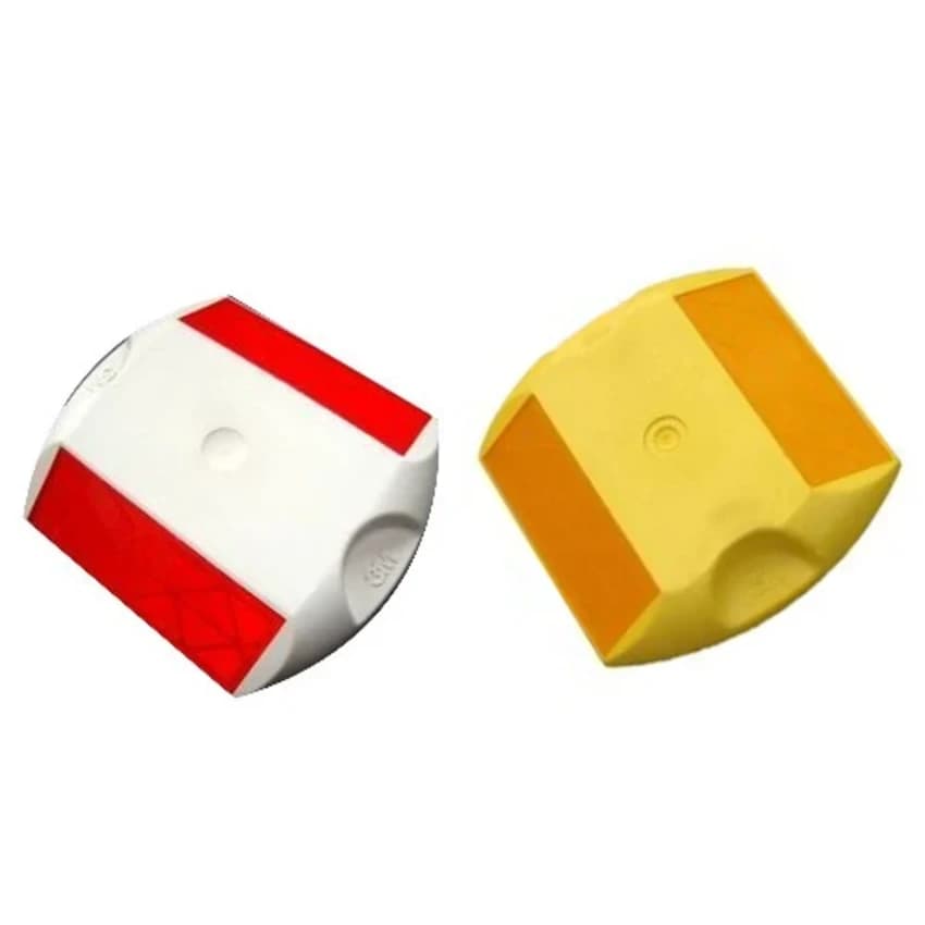 White / yellow 3m Plastic Road Stud