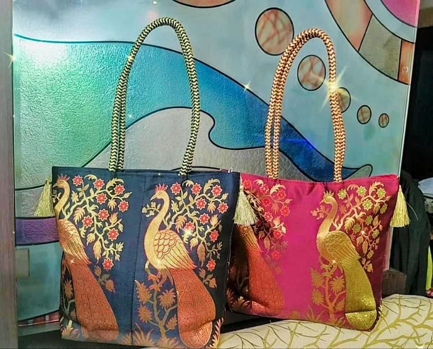 Banarasi Peacock Bag