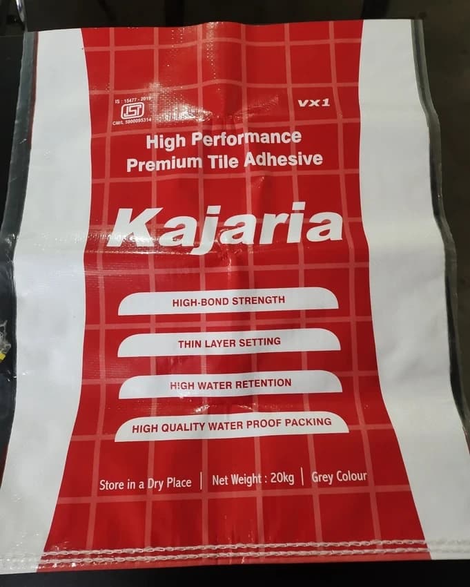 Printed HDPE Tile Adhesive Bag, Rectangle