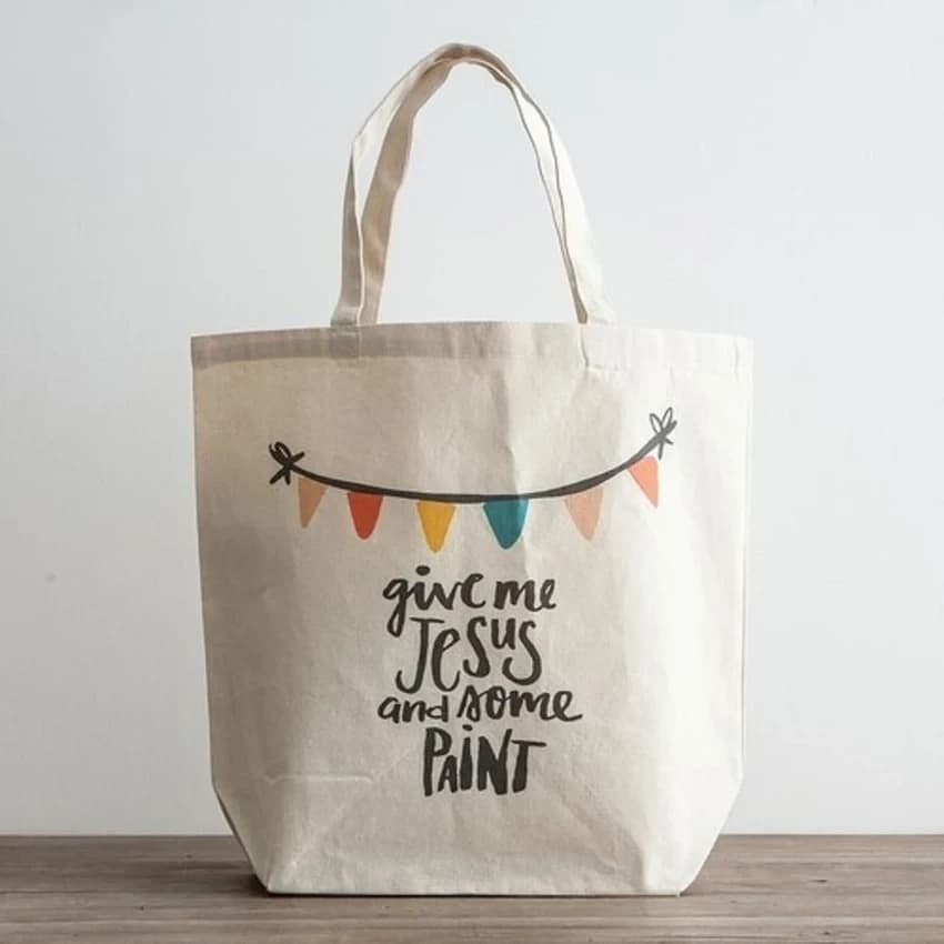 Eco-Friendly Canvas Shopping Carry bag with Style, 14x16 inch