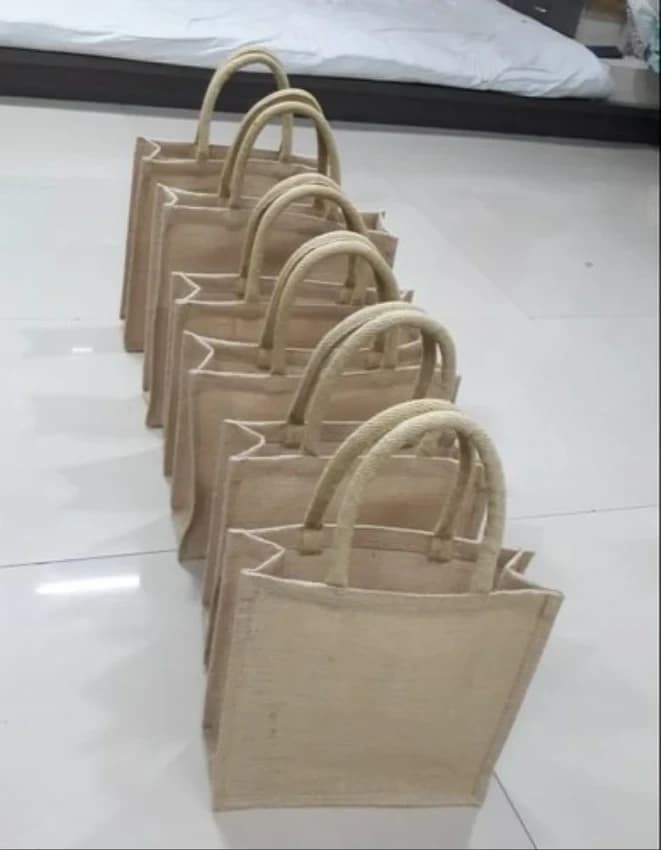 Bopp Heat Seal Jute Shopping Bag