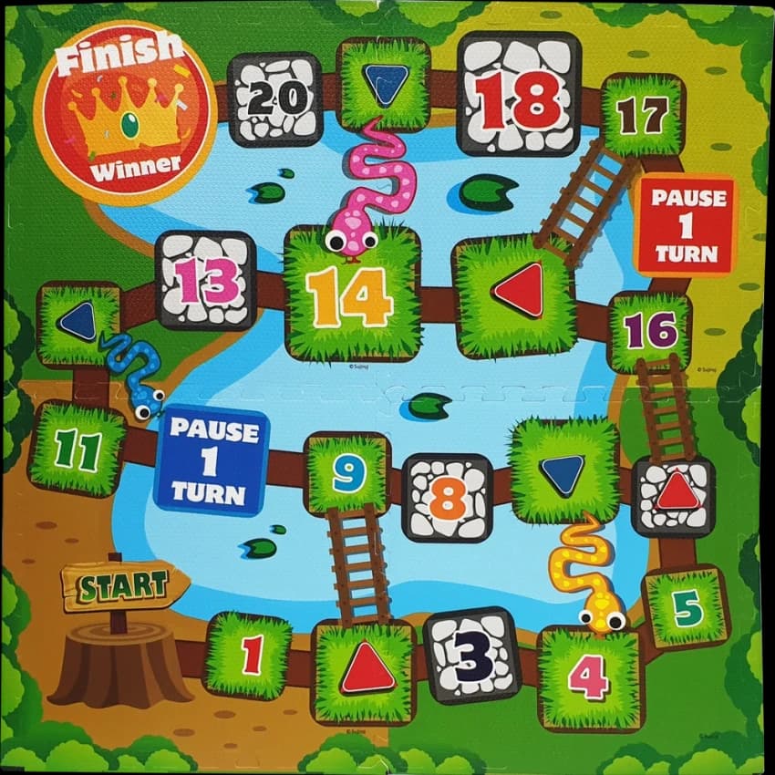 F 898 2 x 2 Feet Snake And Ladder Eva Mat