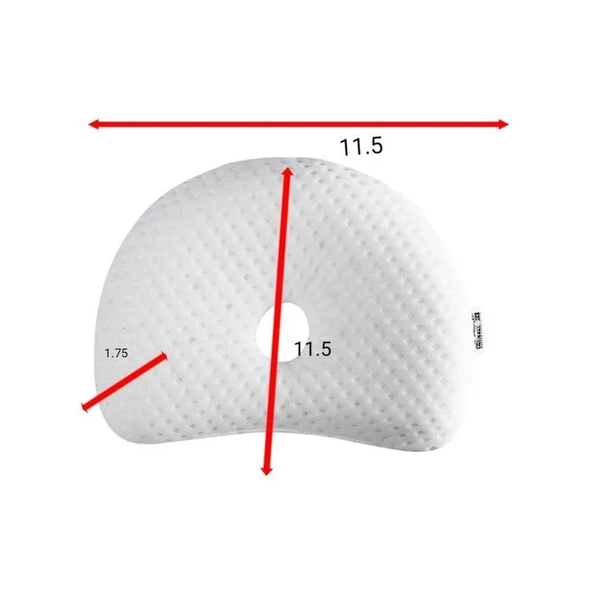 Happinzo White Memory Foam Baby Head Shaping Pillow, For Home, Shape: D Shape