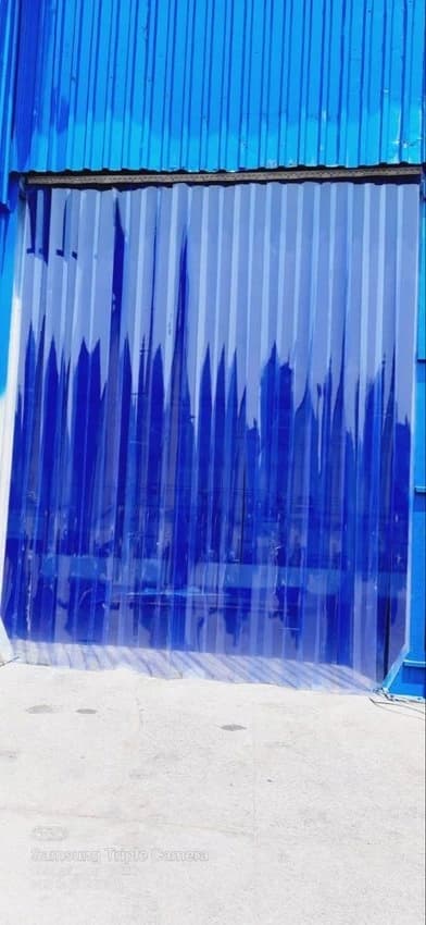 Blue PVC Strip Curtain, Thickness: 3 mm, Size: 200 mm X 50 M (w X L)