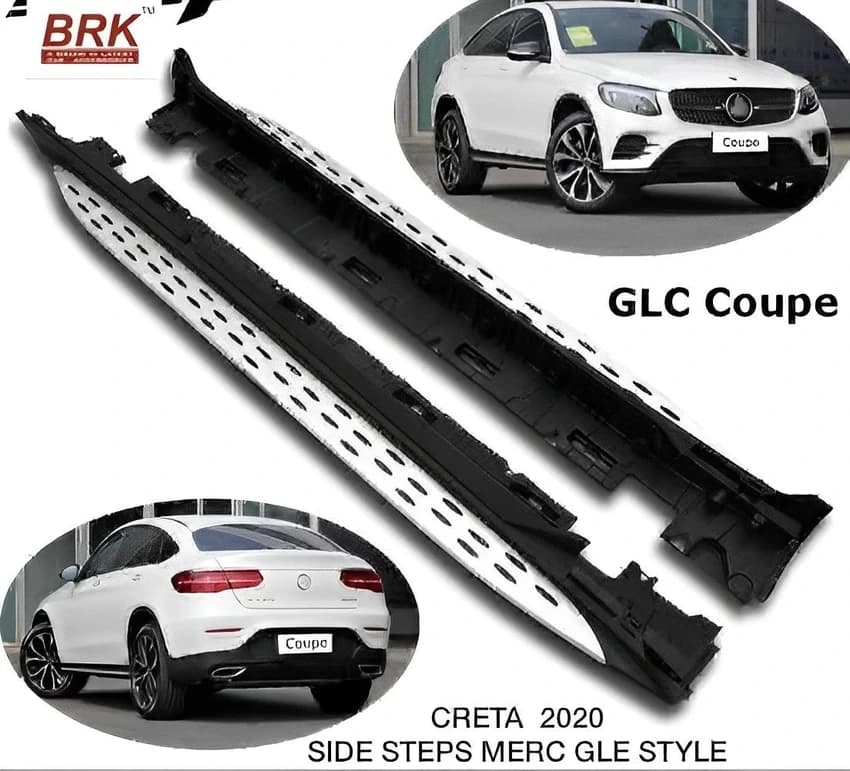 Comfort Black and White Aluminium New Creta Side Footrest, For Four Wheelers
