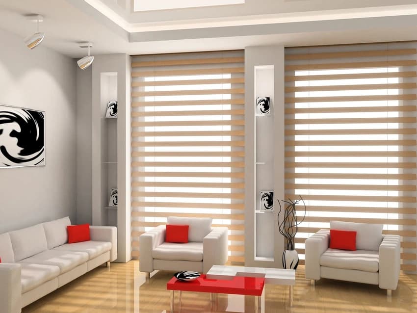 Fiber Combi Shades Blinds, White