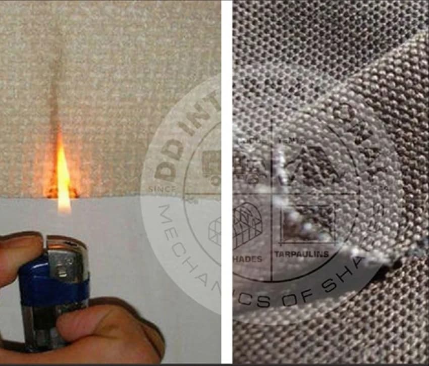 White Plain Fire Retardant Canvas
