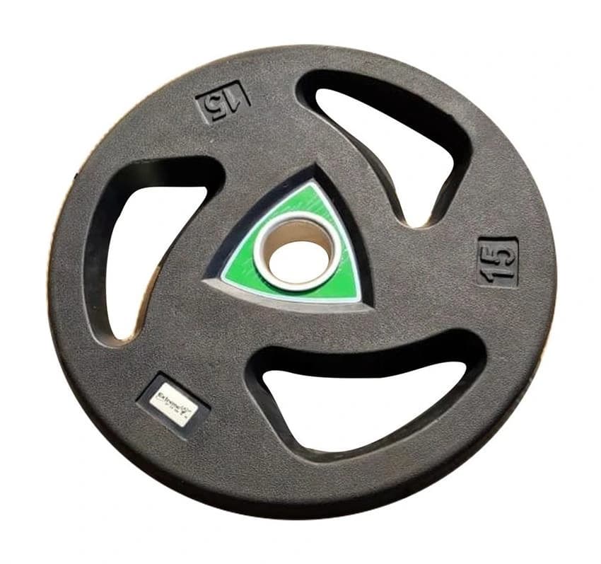Black Round Rubber Gym Weight Plate, Weight: 15kg