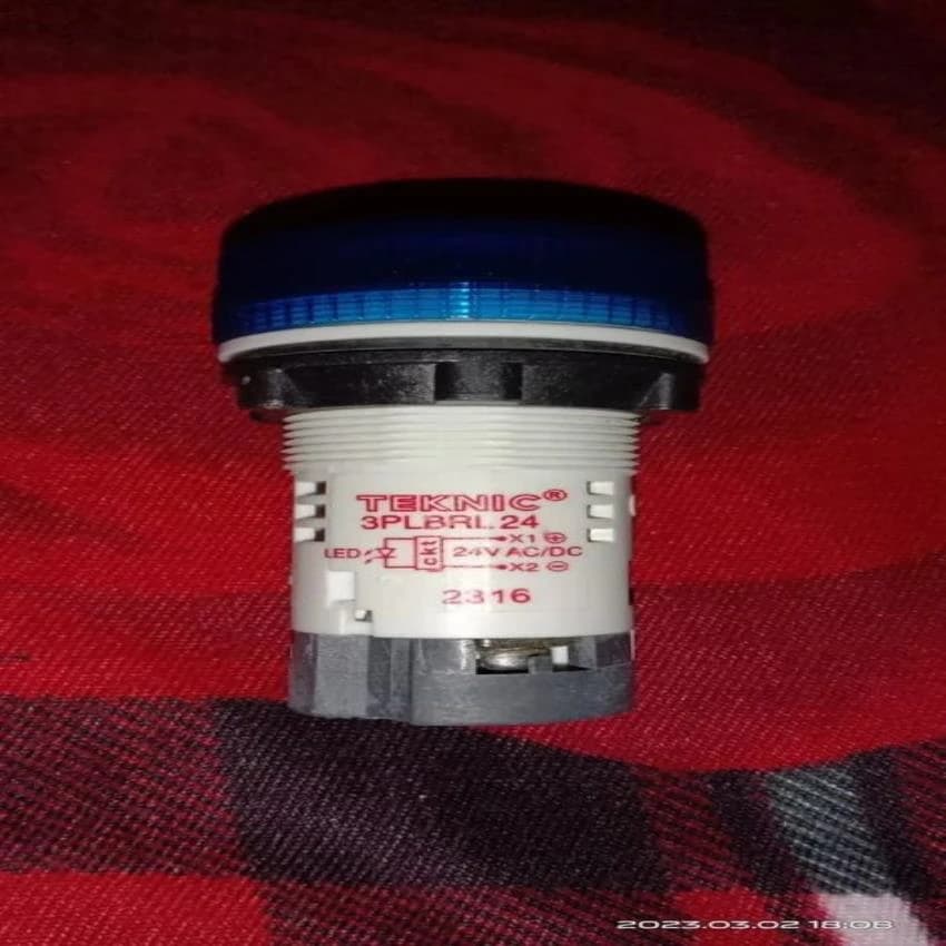 3PLBR8L Plastic Teknic Indicating Lamps blue red yellow