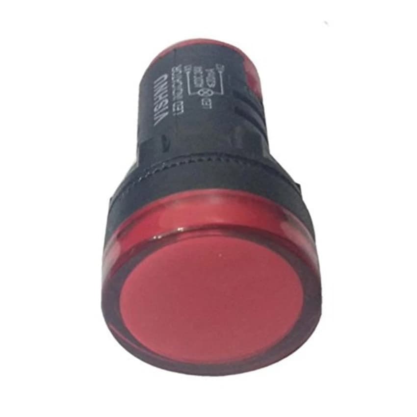 Plastic 240V LED Panel Indicator (22.5mm, Red)