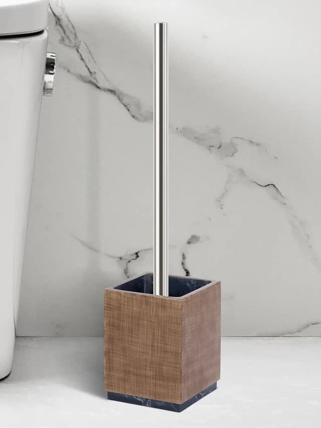 Obsessions Freestanding Toilet Brush with Holder_Wood