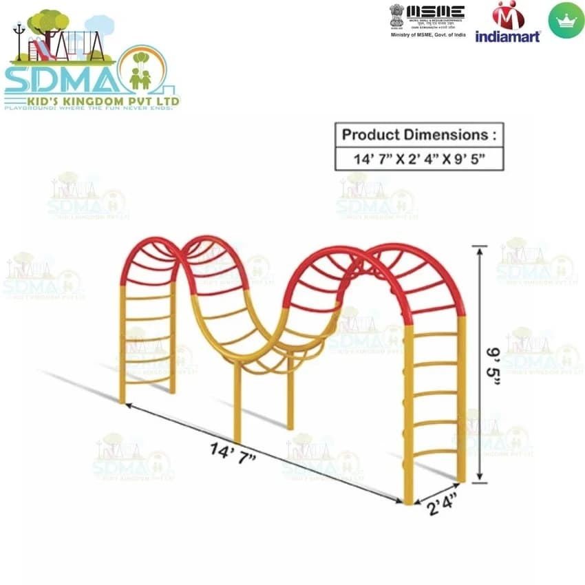 Playground Zig Zag Climber, Mild Steel