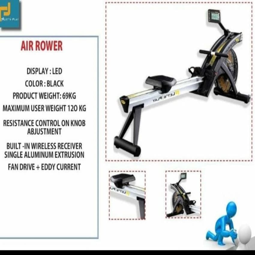 Iron Air Rower Machine, Number Of Stations: 1