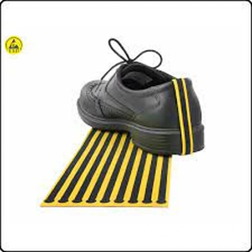 Yellow Black Globalss- Disposable ESD Heel Grounder