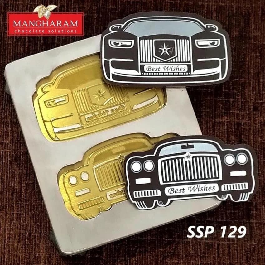 Chocolate Luxury Cars Cake Topper Mould SSP 129 Best Wishes Message