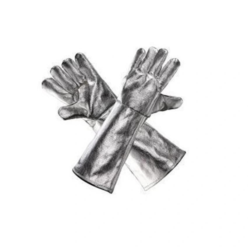 Silver Aluminium Aluminised Gloves