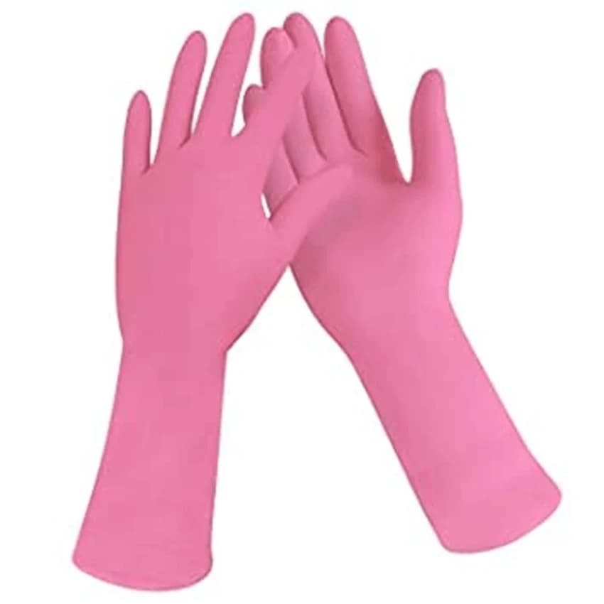 Sunrise Yellow Cleaning Gloves Reusable Rubber Hand Gloves, For Medical