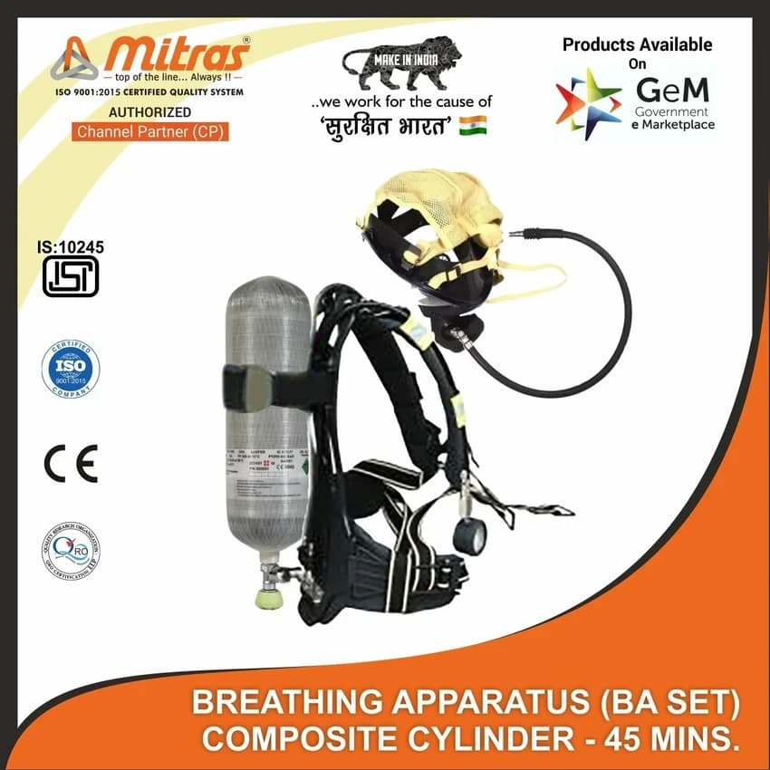 Mitras Portable Breathing Apparatus Set Composite Cylinder, Max Working Pressure: 300 Bar