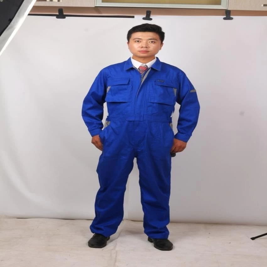Blue Safety Cotton Coverall Boiler Suit